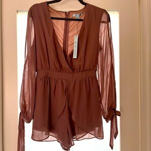 She + Sky shorts romper